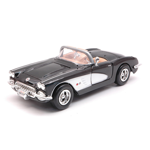 CHEVROLET CORVETTE 1959 BLACK 1:24 MotorMax Auto Stradali Modellino