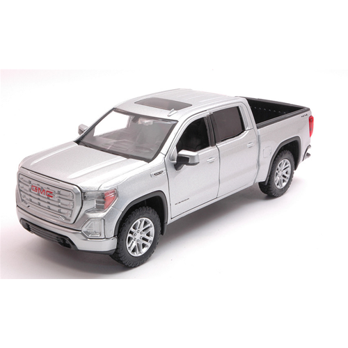 GMC SIERRA 1500 SLT CREW CAB 2019 SILVER 1:27 MotorMax Auto Stradali Modellino
