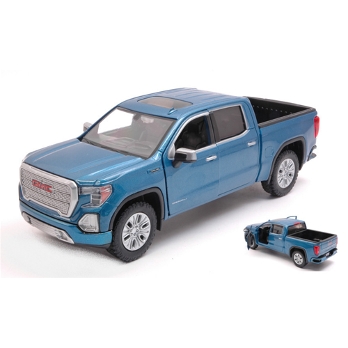 GMC SIERRA 1500 DENALI CREW CAB 2019 METALLIC BLUE 1:27 MotorMax Auto Stradali Modellino