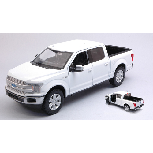 FORD F-150 LARIAT CREW CAB 2019 WHITE 1:27 MotorMax Auto Stradali Modellino