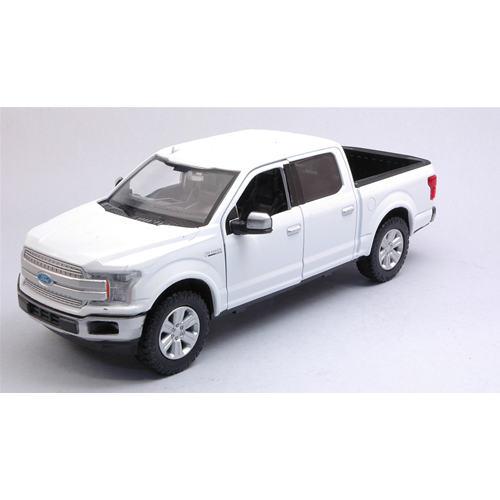 FORD F-150 LARIAT CREW CAB 2019 WHITE 1:27 MotorMax Auto Stradali Modellino