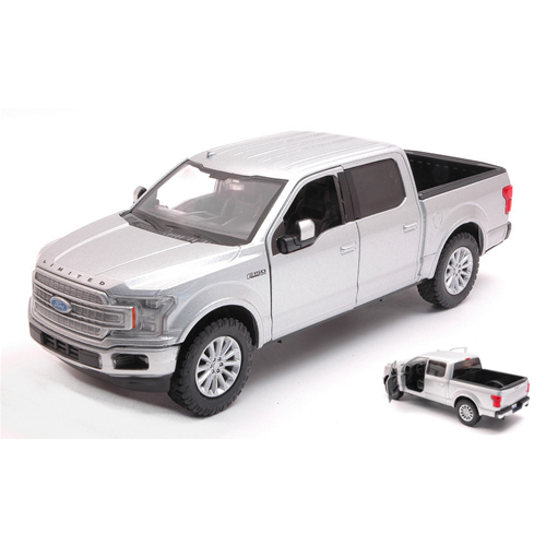 FORD F-150 LIMITED CREW CAB 2019 SILVER 1:27 MotorMax Auto Stradali Modellino