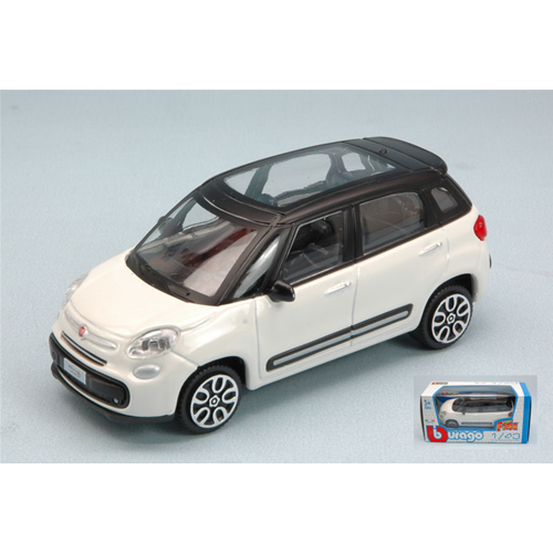 FIAT 500L 2012 WHITE 1:43 Burago Auto Stradali Modellino