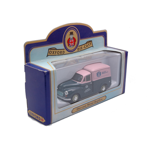 MORRIS MINOR ATV PINK COLOUR PRODUCTION 1:43 Oxford Veicoli Commerciali Modellino