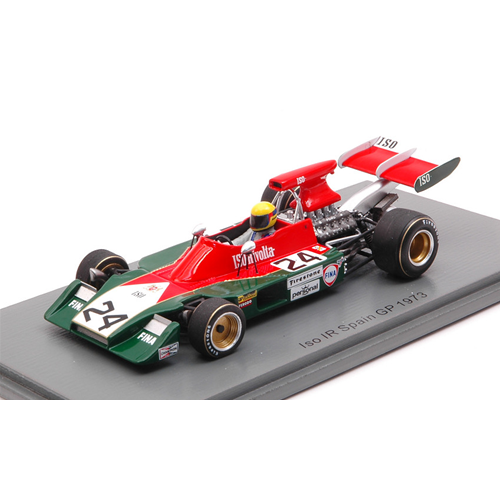 ISO IR NANNI GALLI 1973 N.24 11th SPANISH GP 1:43 Spark Model Formula 1 Modellino