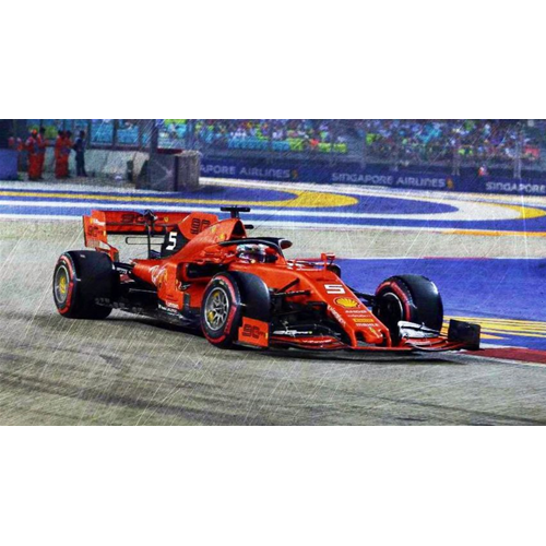 FERRARI SF90 SEBASTIAN VETTEL 2019 N.5 WINNER SINGAPORE GP 1:43 Looksmart Formula 1 Modellino