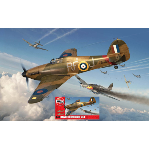 HAWKER HURRICANE Mk1 KIT 1:48 Airfix Kit Aerei Modellino