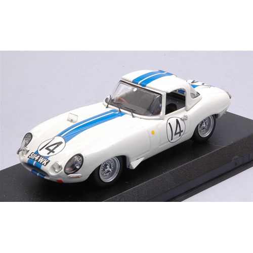 JAGUAR E TYPE COUPE N.14 LE MANS 1963 HANSGEN-PABST 1:43 Best Model Auto Competizione Modellino