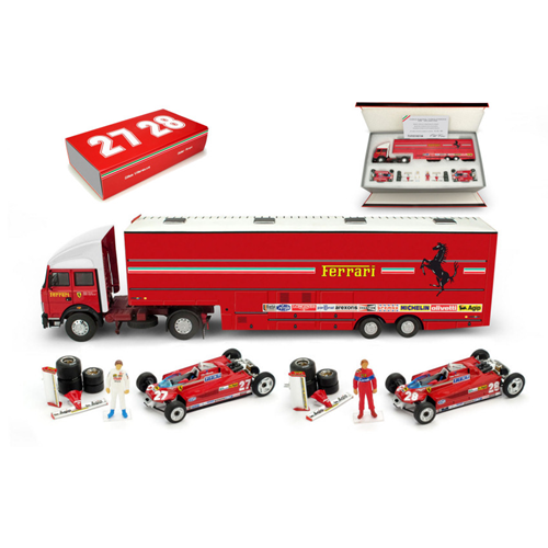 RACE F1 TRANSPORTER SET SPAGNA GP 1981 ED.LIM.PCS 50 1:43   Brumm Formula 1 Modellino