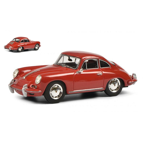 PORSCHE 356 SC COUPE 1961 RED 1:43 Schuco Auto Stradali Modellino