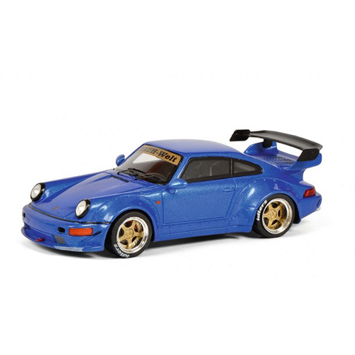 PORSCHE RAUH-WELT RWB 911 964 2000 BLUE 1:43 Schuco Auto Stradali Modellino