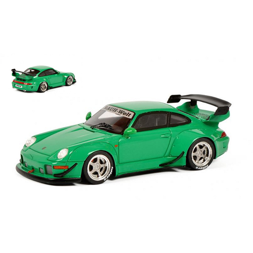 PORSCHE RAUH-WELT RWB 911 964 2000 GREEN 1:43 Schuco Auto Stradali Modellino