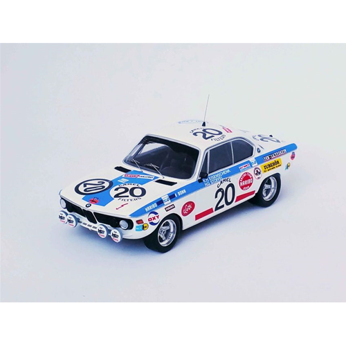 BMW 2800 CS N.20 24H SPA 1971 EISENDLE-STOFFEL-BURGOA 1:43 Trofeu Auto Rally Modellino