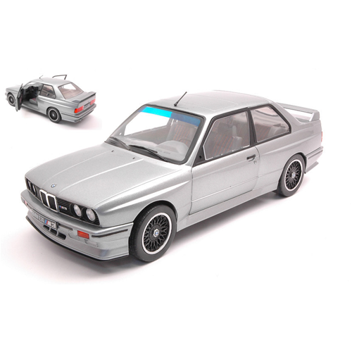 BMW E30 M3 1990 STERLING SILVER METALLIC 1:18 Solido Auto Stradali Modellino