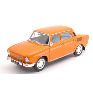 SKODA 100L 1974 DARK ORANGE 1:24 Whitebox Auto Stradali Modellino