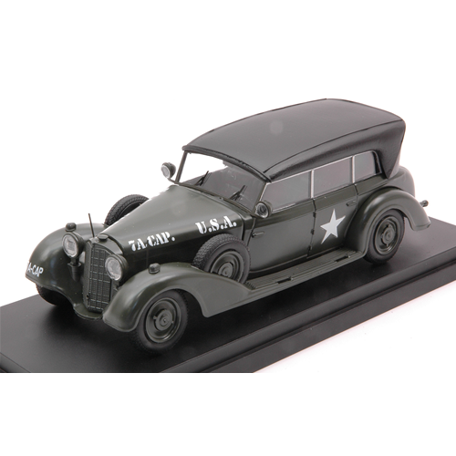 MERCEDES 770 W USA ARMY 1945 WITH CLOSED ROOF 1:43 Rio Mezzi Militari Modellino