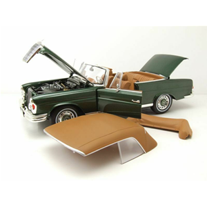 MERCEDES 280 SE 3.5 CABRIOLET 1969 GREEN METALLIC 1:18 Norev Auto Stradali Modellino