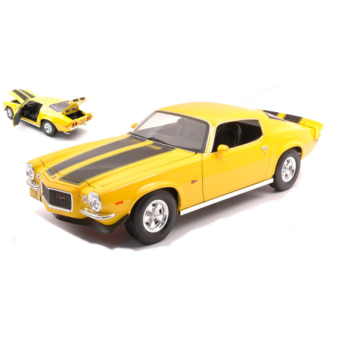 CHEVROLET CAMARO Z28 1971 YELLOW 1:18 Maisto Auto Stradali Modellino