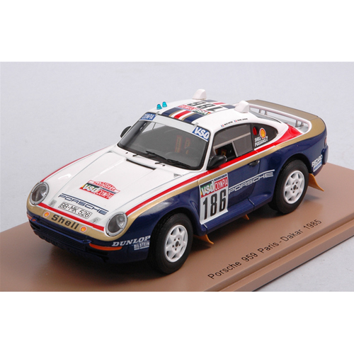 PORSCHE 959 N.186 PARIS DAKAR 1985 R.METGE-D.LEMOINE 1:43 Spark Model Auto Competizione Modellino