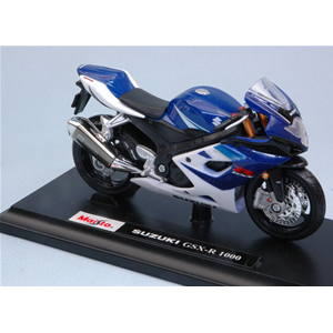 SUZUKI GSX-R1000 2006 BLUE/WHITE 1:18 Maisto Moto Modellino
