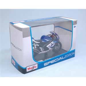 SUZUKI GSX-R1000 2006 BLUE/WHITE 1:18 Maisto Moto Modellino