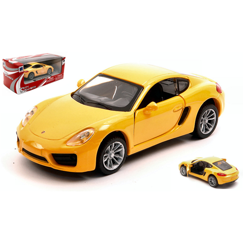 PORSCHE CAYMAN (981) 2013 YELLOW 1:32 New Ray Auto Stradali Modellino