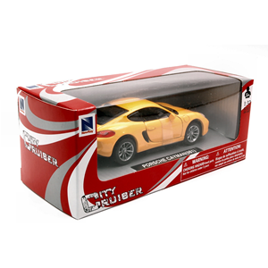PORSCHE CAYMAN (981) 2013 YELLOW 1:32 New Ray Auto Stradali Modellino