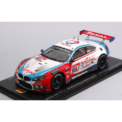 BMW M6 GT3 N.100 24 H NURBURGRING 2019 ZIEGLER-STAADE-TRESSON-WALKENHORST 1:43 Spark Model Auto Competizione Modellino
