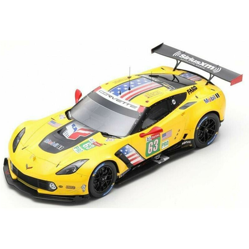 CORVETTE C7 R N.63 28th LE MANS 2019 MAGNUSSEN-GARCIA-ROCKENFELLER 1:18 Spark Model Auto Competizione Modellino