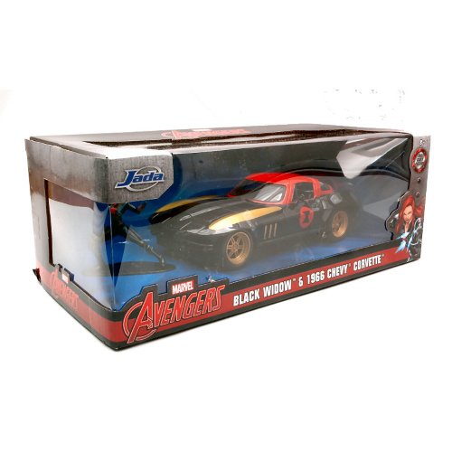 CHEVY CORVETTE 1966 BLACK WIDOW 1:24 Jada Toys Movie Modellino