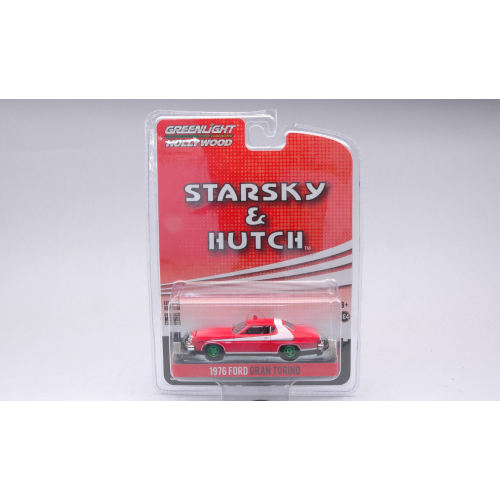 FORD GRAN TORINO STARSKY & HUTCH 1975-79 SERIES GREEN WHEELS 1:64 Greenlight Movie Modellino