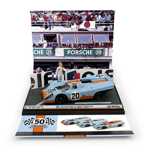 PORSCHE 917K 50th ANNIVERSARIO VITTORIE SCUDERIA GULF 1968-2018 LIM.500 1:43 Brumm Auto Competizione Modellino