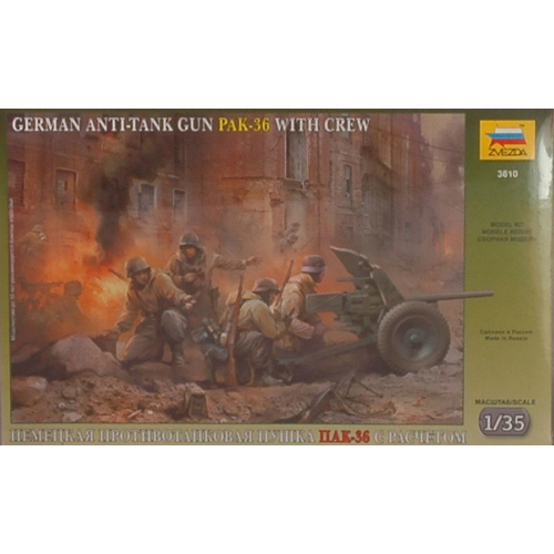 GERMAN ANTI TANK GUN PAK KIT 1:72 Zvezda Kit Mezzi Militari Modellino