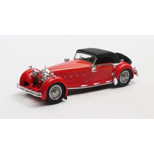MERCEDES 680S ARMBRUSTER ROADSTER 1930 CLOSED RED 1:43 Matrix Scale Models Auto d'Epoca Modellino