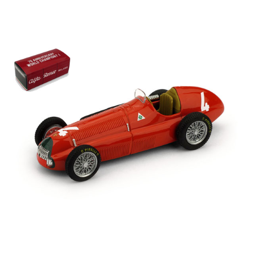 ALFA ROMEO 158 REG PARNELL 1950 N.4 3rd BRITAIN GP (Limited 70) 1:43 Brumm Formula 1 Die Cast Modellino