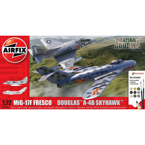 MIG 17F FRESCO DOUGLAS A-4B SKYHAWK DOGFIGHT DOUBLE KIT 1:72 Airfix Kit Aerei Modellino