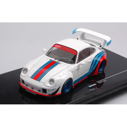 PORSCHE RWB 993 RAUH-WELT 1973 MARTINI WHITE 1:43 Ixo Model Auto Stradali Modellino
