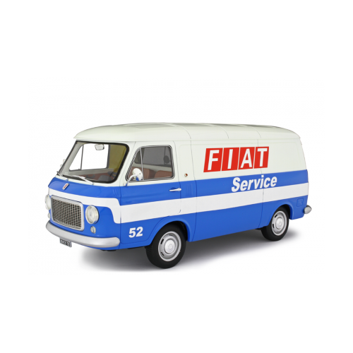 FIAT 238 VAN FIAT SERVICE 1967 BLUE/WHITE 1:18 Laudo Racing Camion Modellino