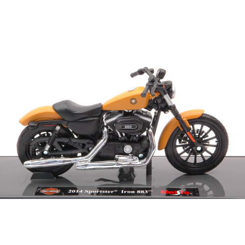 HARLEY DAVIDSON SPORTSTER IRON 883 2014 MATT OCRA/BLACK 1:18 Maisto Moto Modellino