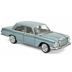 MERCEDES 280 SE 1968 LIGHT BLUE METALLIC 1:18 Norev Auto Stradali Modellino