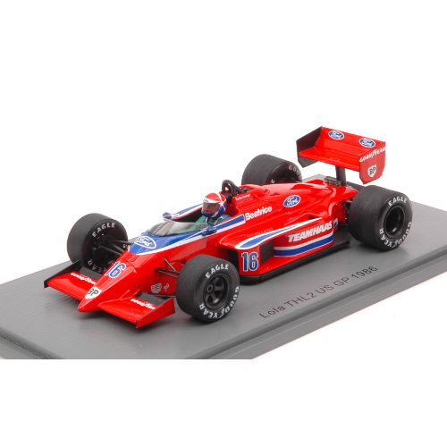 LOLA THL2 EDDIE CHEEVER 1986 N.16 US GP 1:43 Spark Model Formula 1 Modellino