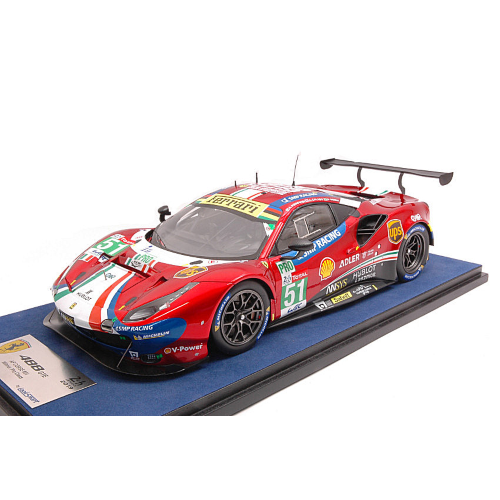 FERRARI 488 GTE EVO 3.9L TURBO V8 TEAM AF CORSE N.51 WINNER LE MANS 2019 J.CALADO-A.PIER GUIDI-D.SERRA 1:18 Looksmart Auto Competizione Modellino