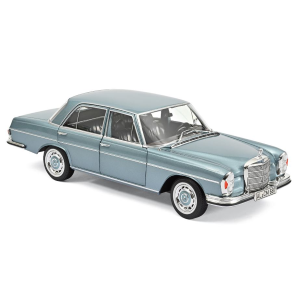 MERCEDES 280 SE 1968 LIGHT BLUE METALLIC 1:18 Norev Auto Stradali Modellino