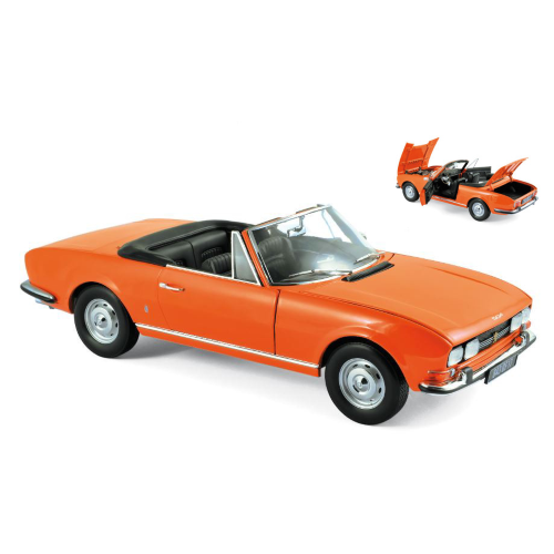 PEUGEOT 504 CABRIOLET 1970 CAPUCINE YELLOW 1:18 Norev Auto Stradali Modellino