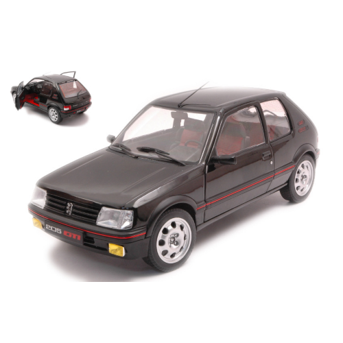 PEUGEOT 205 GTI 1.9L MK2 1990 ONYX BLACK 1:18 Solido Auto Stradali Modellino