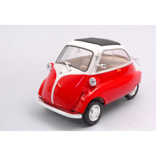 BMW ISETTA 250 1955 RED/WHITE 1:18 Welly Auto Stradali Modellino