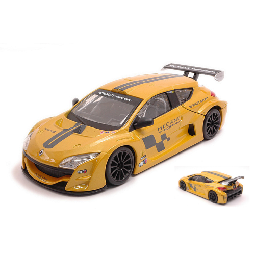 RENAULT MEGANE TROPHY YELLOW 1:24 Burago Auto Stradali Modellino