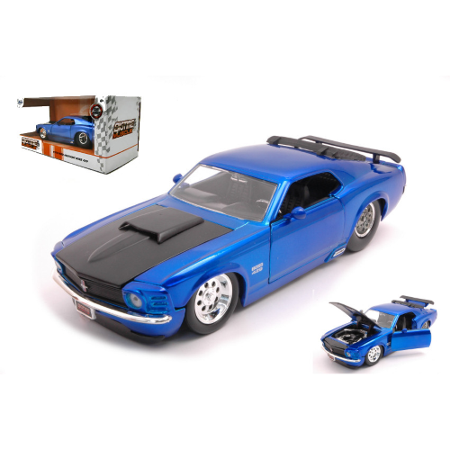 FORD MUSTANG BOSS 429 1970 BLUE 1:24 Jada Toys Tuning Modellino