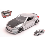 NISSAN GISELE'S 370Z COUPE 2008 FAST & FURIOUS SILVER 1:32 Jada Toys Movie Modellino