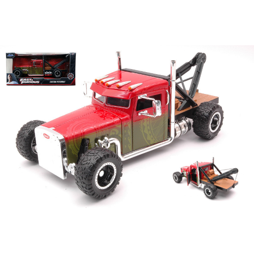CUSTOM PETERBILT TRUCK 1956 HOBBS & SHAW FAST & FURIOUS 9 1:24 Jada Toys Movie Modellino